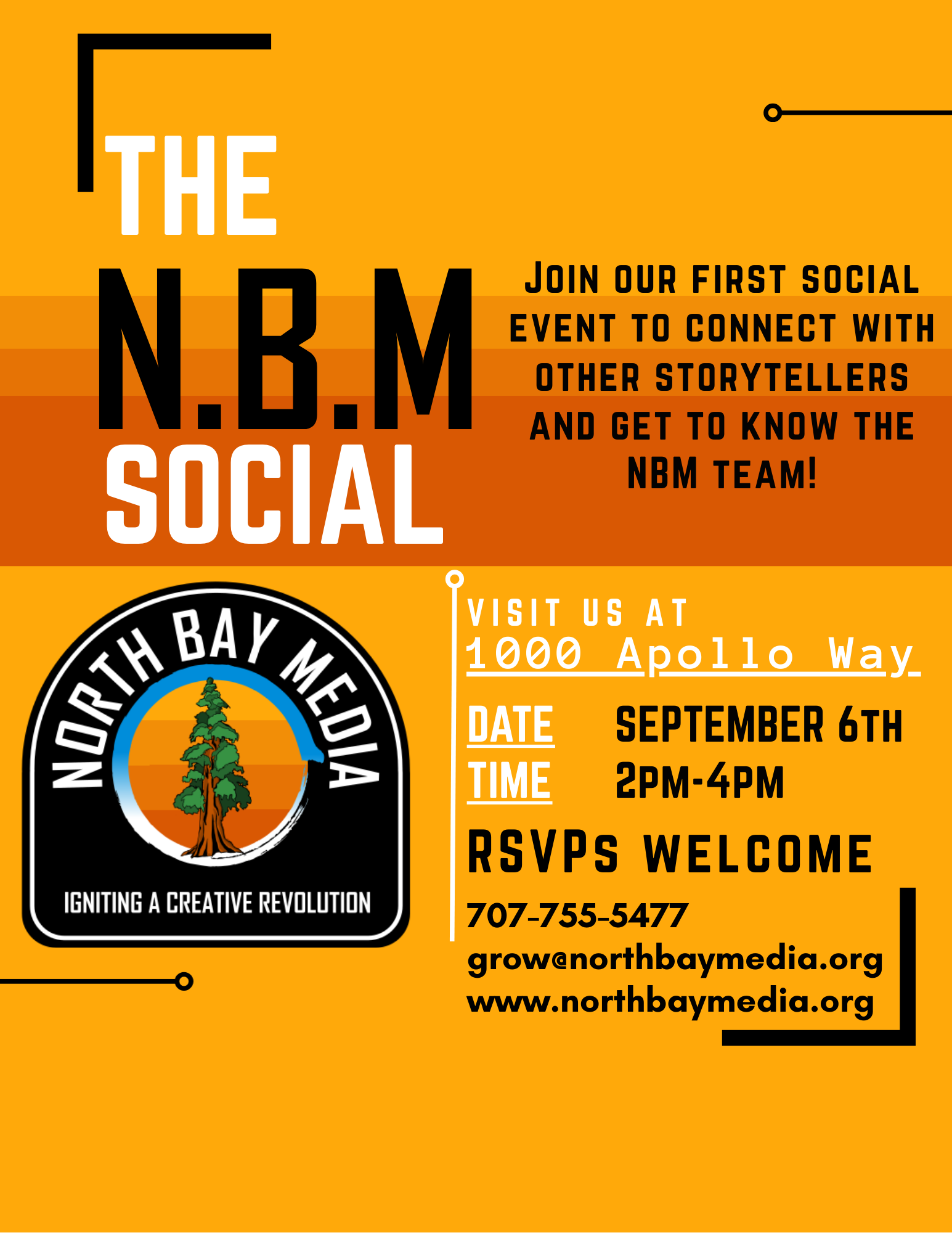 THE N.B.M SOCIAL POSTER - Sept 6th - 2-4pm