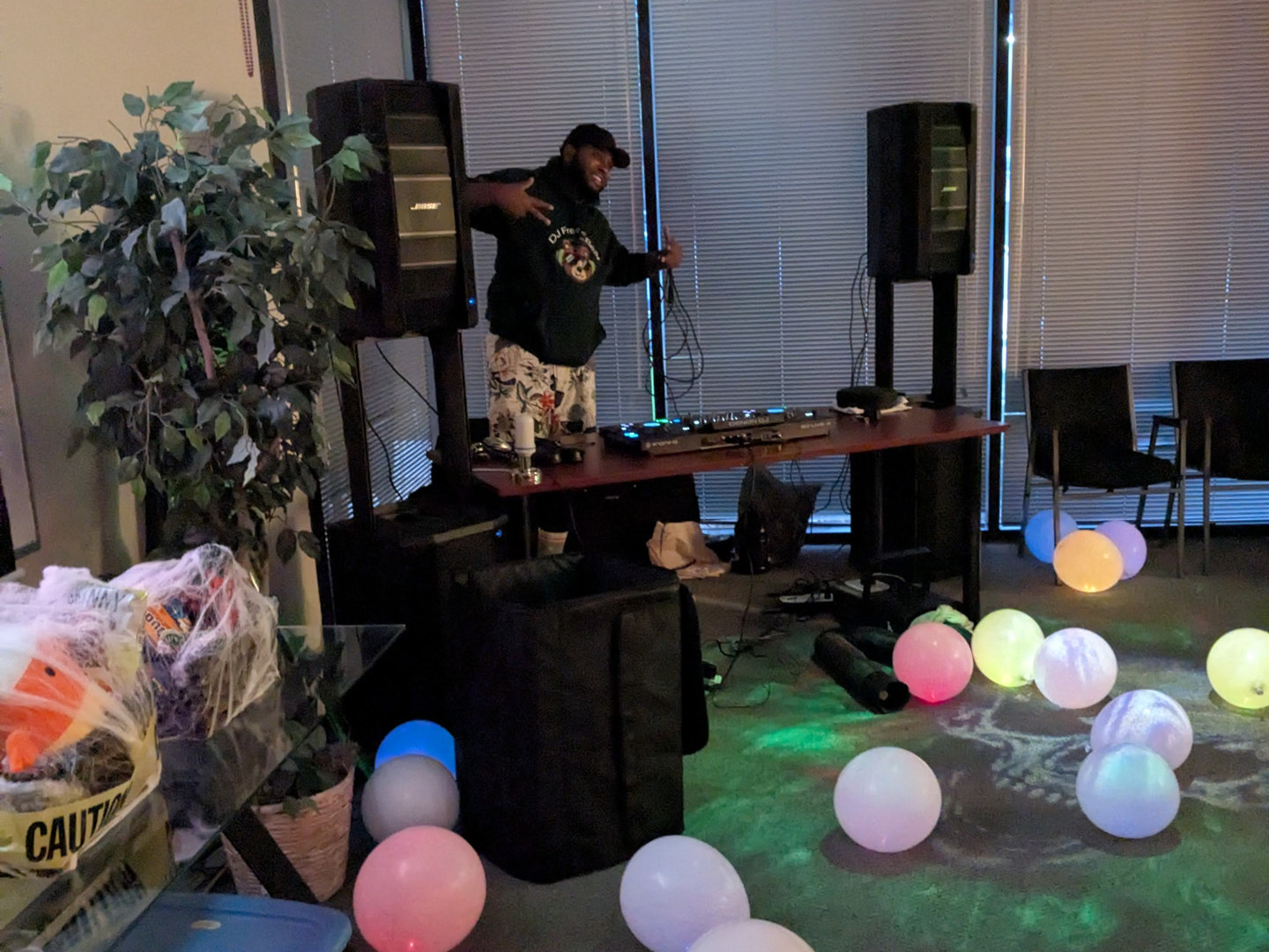 DJ Freshy Bear having fun